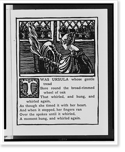 Vintage Americana Print - Twas Ursula whose gentle tread.Ethel Reed