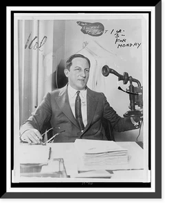 Arnold Rothstein, half-length portrait, facing front, seated at desk in New York City office Classic, Vintage Wall Art