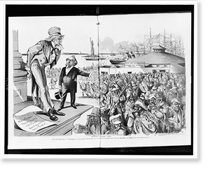 Vintage Americana Print - Where the blame lies.Hamilton