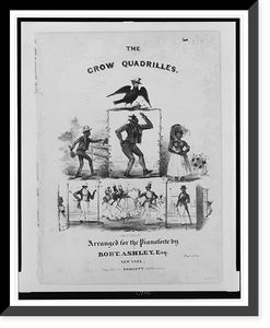 The crow quadrilles. Arranged for the pianoforte by Robt. Ashley, Esq..lith. of Endicott, Vintage Wall Art