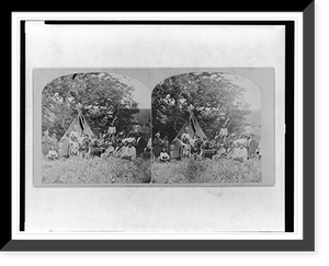 Historic Framed Print, Winnebago treaty table?,  17-7/8" x 21-7/8"