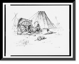 The last of the buffalo.C.M. Russell, Antique Print
