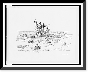 The Indian of the plains as he was.C.M. Russell. Classic, Antique Wall Art