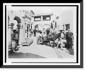 Historic Framed Print, Mexican village,  17-7/8" x 21-7/8"
