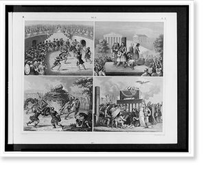 Vintage Americana Print - Roman scenes.G. Heck, dirt