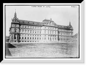 Historic Framed Print, Vienna .  Palace of Justice,  17-7/8" x 21-7/8"