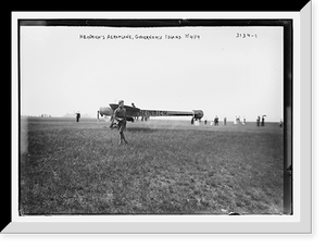 Historic Framed Print, Heinrich's Aeroplane, Gov. Isl., 7/4/14,  17-7/8" x 21-7/8"