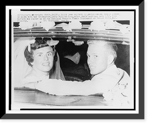 Vintage Americana Print - Weddings - Billie Jean King with husband