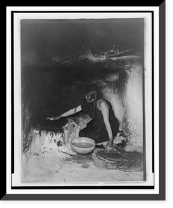 The piki maker. Hopi, Historic Reproduction