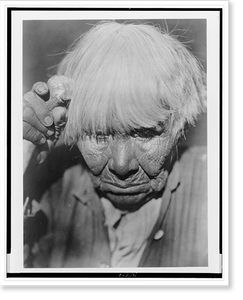 Black & White Photo - Old woman in mourning. Yuki - Historic Wall Art Gift