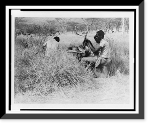 African laborers prepare bird specimens collected during Frick expedition to Abyssinia Classic, Historic Reproduction