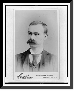 Historic Framed Print, [Herman Hollerith, head-and-shoulders portrait, facing left],  17-7/8" x 21-7/8"