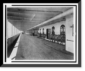 Historic Framed Print, [Great promenade deck of the Titanic],  17-7/8" x 21-7/8"