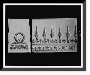 Star and palmette border and gilded wreath for Ram&eacute;e's gilded ironwork wallpaper design Classic, Antique Print