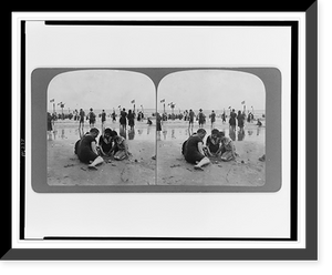 Historic Framed Print, On the beach, Coney Island - 2,  17-7/8" x 21-7/8"