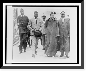 Four African leaders arrive at Casablanca airport for African Summit; from right, Modibo Keita of Mali, Sekou Toure of Guinea, King Mohammed of Morocco, Kwame Nkrumah of Ghana Heritage Wall Art P