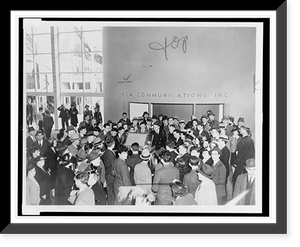 Vintage Photo Print - World's Fairs - Crowd surrounds television, 1939