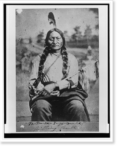 Black & White Photo - Ta-ton-ka-I-yo-tan-ka - Vintage Home Decor Print
