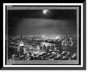 Historic Framed Print, Manhattan moonlight,  17-7/8" x 21-7/8"