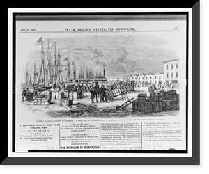 Shipment of cotton at Savannah, for New York, on account of the U.S. Government.from a sketch by our special artist, W.T. Crane. Classic, Vintage Print