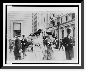 Annual parade of the coaching club, New York City, showing Dr. C. Falmestock(?), Miss Barnes, and Mrs. W.C. Gulliver, Vintage Poster