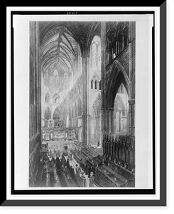 Historic Framed Print, The choir at Westminster Abbey,  17-7/8" x 21-7/8"