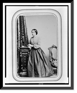 Historic Framed Print, [Sallie Mercer, full-length portrait, facing left],  17-7/8" x 21-7/8"