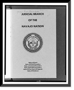 Vintage Americana Print - Judicial branch of the Navajo Nation Rules