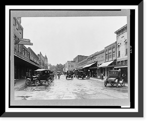 Historic Framed Print, Arkansas. Russellville. Street scene in Russellville, Arkansas,  17-7/8" x 21-7/8"