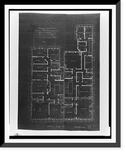 Row houses (residences") for J.B. Henderson, 2520-2522 Avenue of the Presidents (i.e. 16th Street), N.W., Washington, D.C. Fourth floor plan", Antique Wall Art