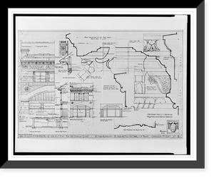 Store building (shop") for the Dickson Estate, 1224 H Street, N.W., Washington, D.C. Front elevation and section, plaster and metal cornice", Vintage Poster