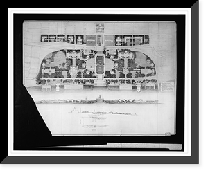 Memorial for the Jefferson National-Expansion Memorial Association, St. Louis, Missouri. Site plan and elevation, highway/tunnel section, Antique Print