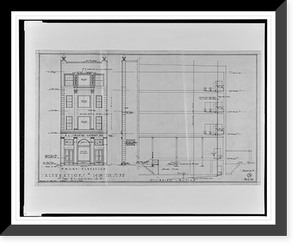 Alterations to an office building for N.L. Sansbury Co., Inc., 1418 I Street, N.W., Washington, D.C. Front elevation, plumbing section Classic, Vintage Poster