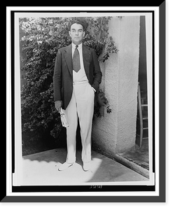 Historic Framed Print, [Ring Lardner, full-length portrait, facing front],  17-7/8" x 21-7/8"