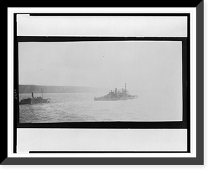 Historic Framed Print, U.S.S. Massachusetts off Gu&aacute;nica,  17-7/8" x 21-7/8"