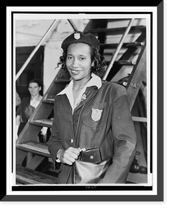 Alice Coachman, half-length portrait, arriving in New York after winning the women's Olympic high jump, Antique Wall Art