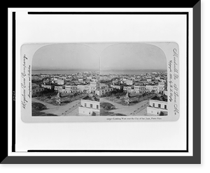 Looking west over the city of San Juan, Porto Rico, Vintage Print