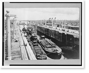 Historic Landscape - Gatun locks looking toward Atlantic entrance