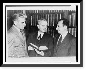 Dr. Harold C. Urey (center) confers with Dr. Thorfin R. Hogness (left) and Dr. Arthur Jaffe, Antique Wall Art