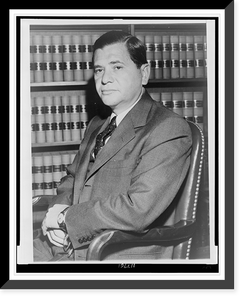 Judge Irving R. Kaufman, half-length portrait, seated, facing left, after signing order for Julius and Ethel Rosenberg to be put to death at Sing-Sing prison Classic, Antique Wall Art