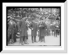 Historic Framed Print, Commander Bingham and Mayor McClellan in police parade, New York,  17-7/8" x 21-7/8"