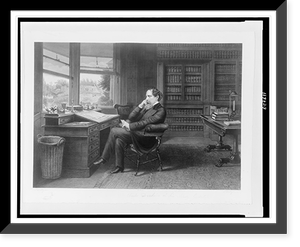 Charles Dickens in his study at Gadshill, Antique Wall Art