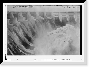 Historic Framed Print, Gatun spillway dam, Panama,  17-7/8" x 21-7/8"