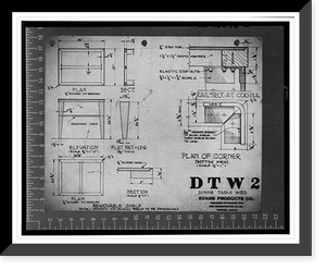 Design drawing for a dining table (DTW2, Dining Table Wood")", Antique Wall Art