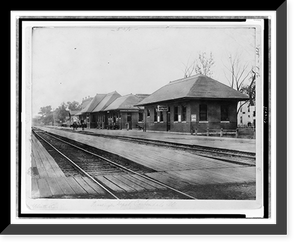 Historic Framed Print, Passenger Depot, Carbondale, Illinois,  17-7/8" x 21-7/8"