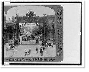 Antique Architecture - Denver, Colorado - Arch of Welcome, 17th St