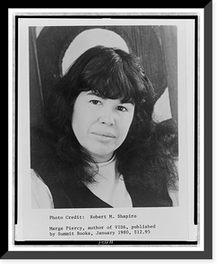 Marge Piercy, head-and-shoulders portrait, facing front Classic, Antique Print
