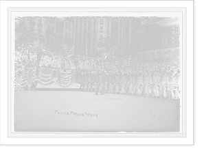 Police Parade, New York, Antique Print