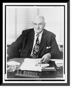 Rep. Usher L. Burdick, half-length portrait, seated at desk, facing slightly left, Antique Wall Art
