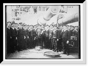 Historic Framed Print, Serving grog on Russian Battleship,  17-7/8" x 21-7/8"